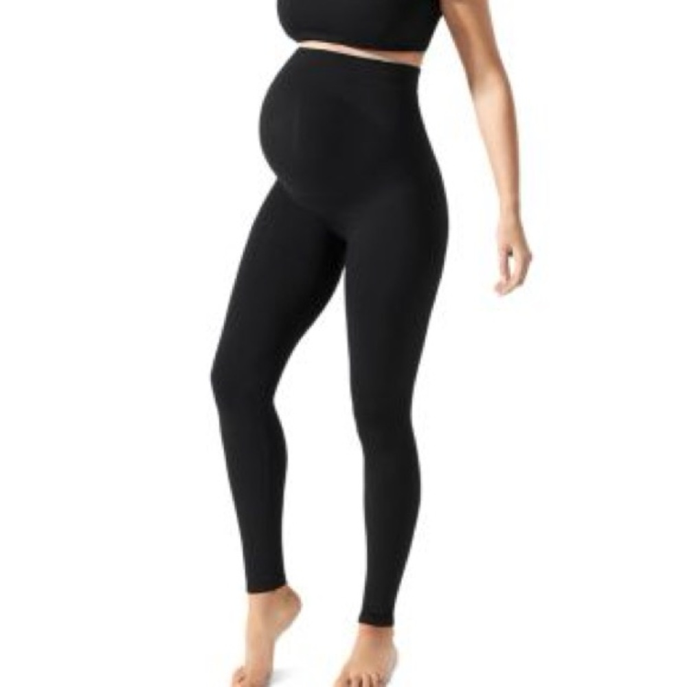Blanqi Everyday Maternity Belly Support Leggings Black Medium